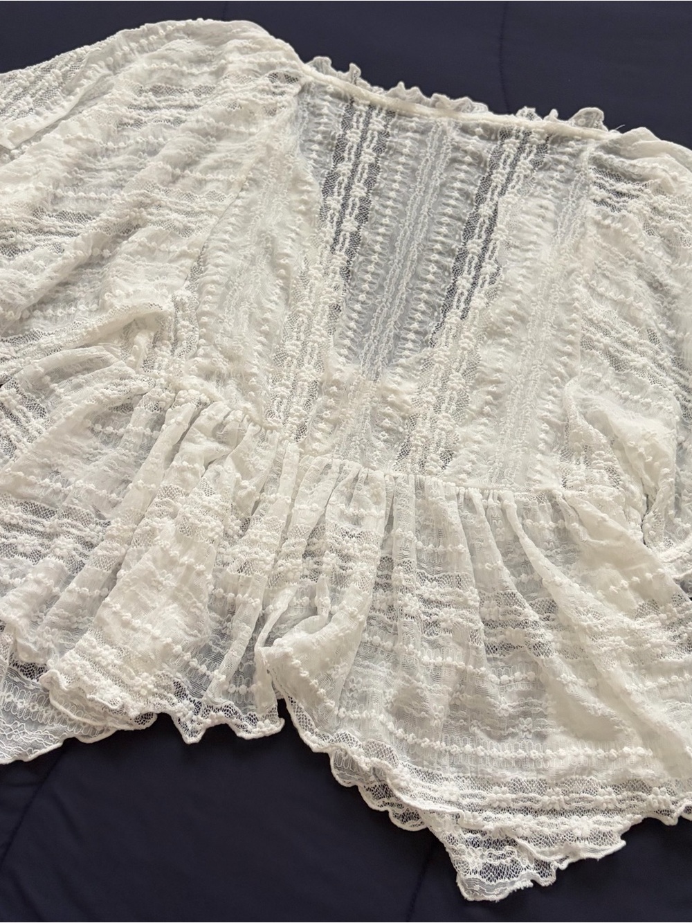 Free People In Your Dreams Lace Top in Clean Ivory - Picture 8 of 10